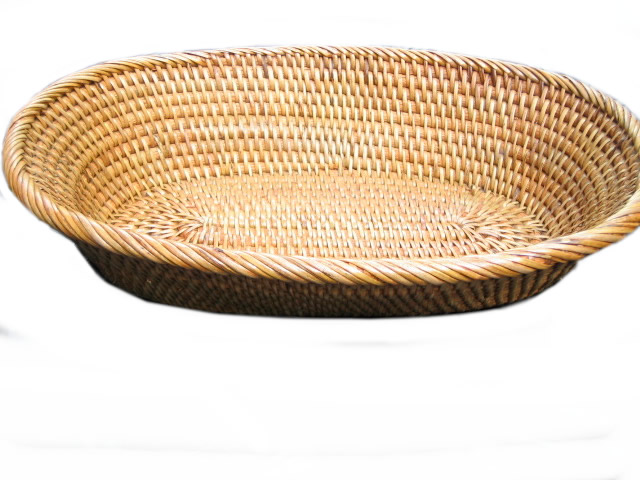 rattan basket oval